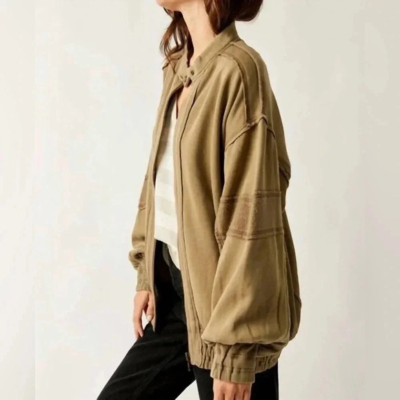 NEW Free People We the Free Lou Moto Zip Jacket Medium B2230 - Picture 2 of 6
